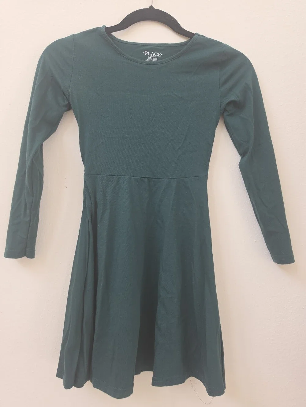 The Children's Place Girls Long Sleeve Skater Dress - GREEN *OFFERS WELCOME*